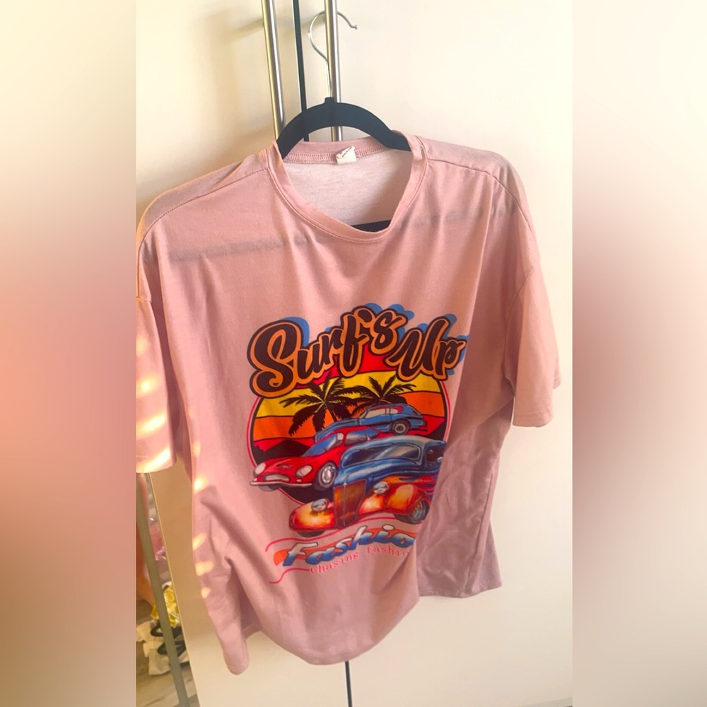 “Surfs up” OVERSIDES tee shirt